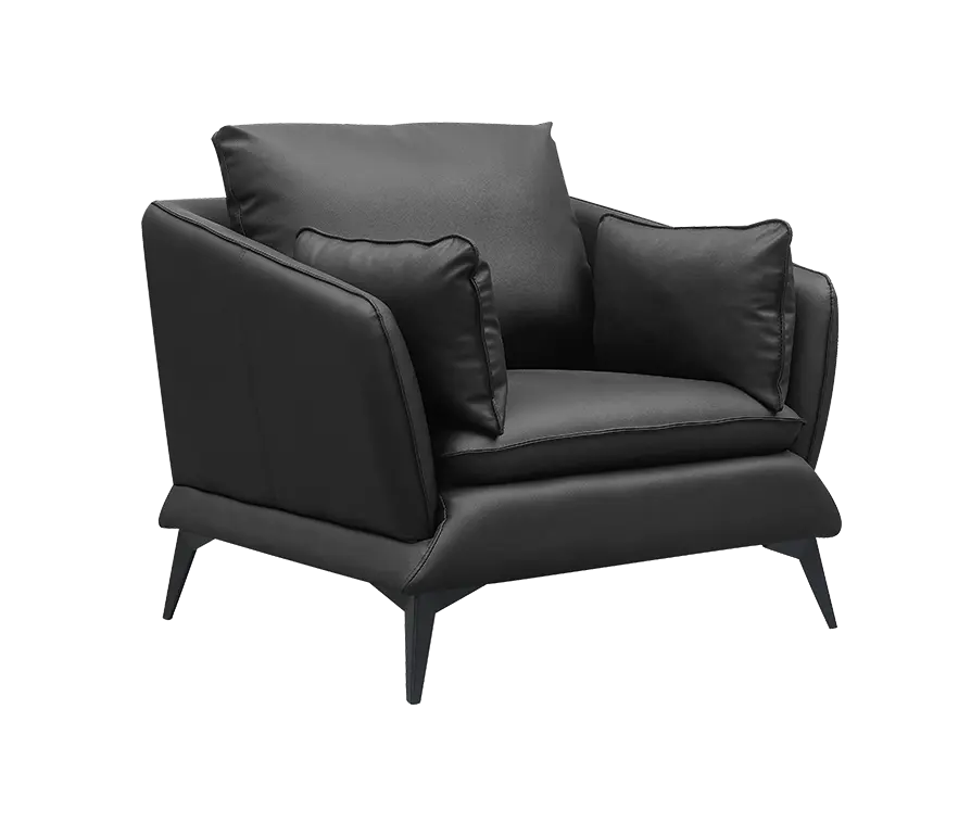 STROMBOLI - 1, křeslo, ekokůže tmavě šedá